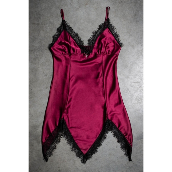 Killstar Fatal Farewell Slip Dress [Blood] - Picture 4 of 5